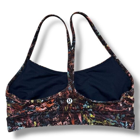 Lululemon Flow Y Bra Foliage Overlay Multi Floral Size 4 - Picture 2 of 6